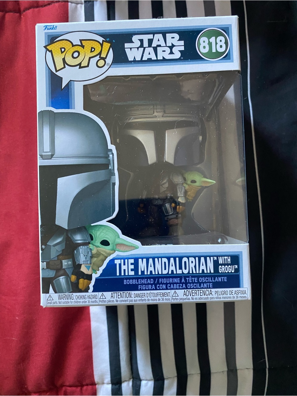 pop The Mandalorian with Grogu - Green & Silver Helmet Accents